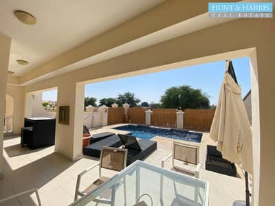 4 Bedroom Townhouse for Sale in Al Hamra Village, Ras Al Khaimah - Private Pool - Corner Unit - Golf Views - Walk to School