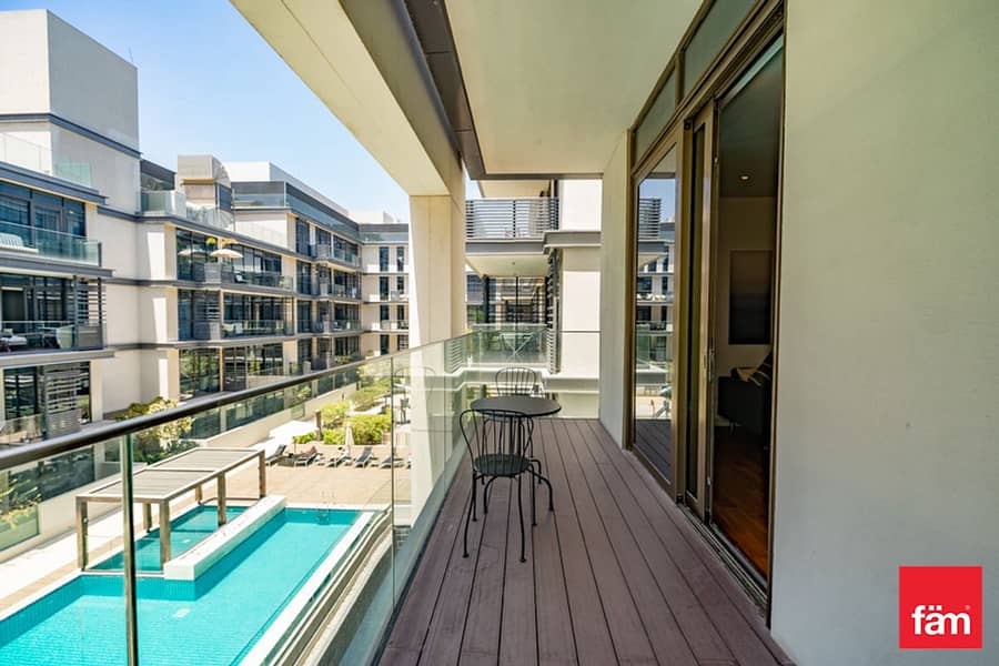 Stylish New 1 BR| Furnished | Pool View