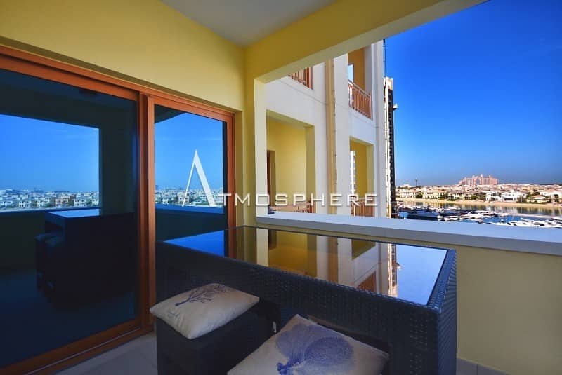 Upgraded 2 BR+M with Garden Terrace in Marina Residence
