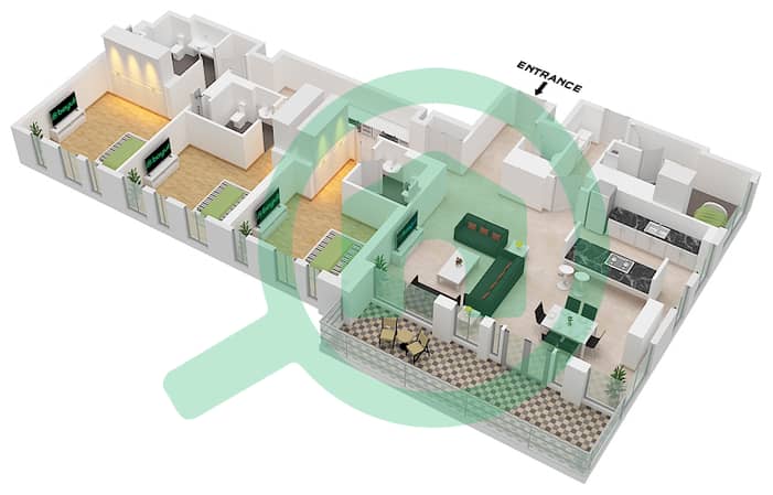 Type 1-1B / Unit 1 Floor 1