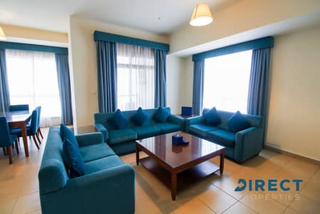 2 Bedroom Apartment for Rent in Jumeirah Beach Residence (JBR), Dubai - Spacious Apartment| Full sea view | All Bills included