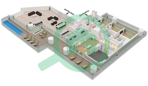 Vela by Omniyat - 4 Bedroom Apartment Type A Floor plan