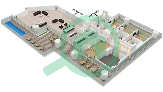 Vela by Omniyat - 4 Bedroom Apartment Type C Floor plan