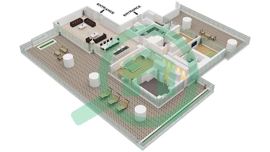 Vela by Omniyat - 3 Bedroom Apartment Type D Floor plan