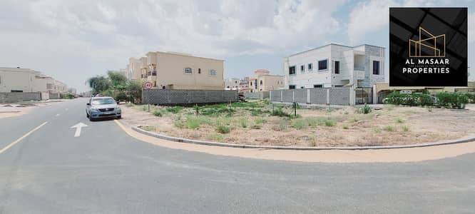 Land for sale in Ajman, Al Yasmeen area, corner of two streets, freehold for all nationalities