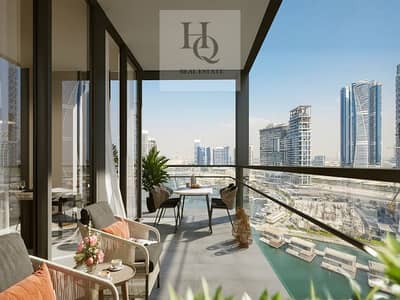 2 Bedroom Flat for Sale in Business Bay, Dubai - The Crestmark - balcony view. jpg