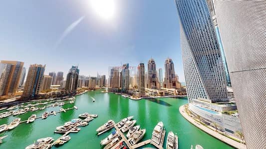 3 Bedroom Apartment for Rent in Dubai Marina, Dubai - Full Marina View | Unfurnished | Large Balcony.