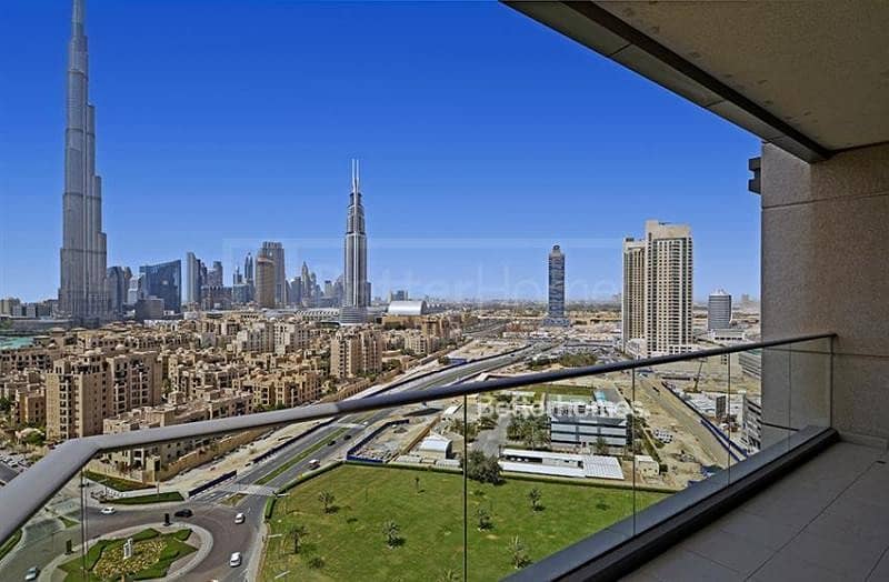 Full Burj Khalifa view - 2 balconies - South Ridge