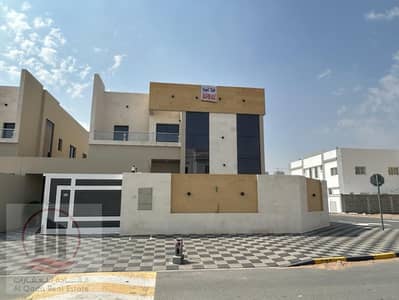 Villa corner for sale at Ajman -AL zahia  area 4030 sqft the villa G +1 ( 5 Room +2 Hall +Majlis + court )
