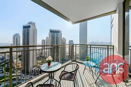 3 Bedroom Flat for Rent in Dubai Creek Harbour, Dubai - Fully Furnished | High Floor | Full Sea View