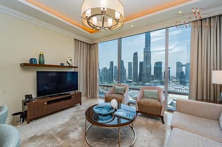 1 Bedroom Apartment for Rent in Downtown Dubai, Dubai - Direct Burj and Fountain View l Bills Included