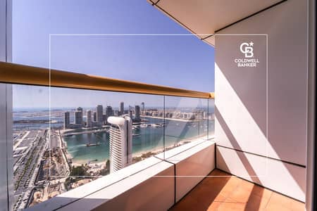1 Bedroom Flat for Rent in Dubai Marina, Dubai - Full Sea and Palm View | High Floor | Vacant