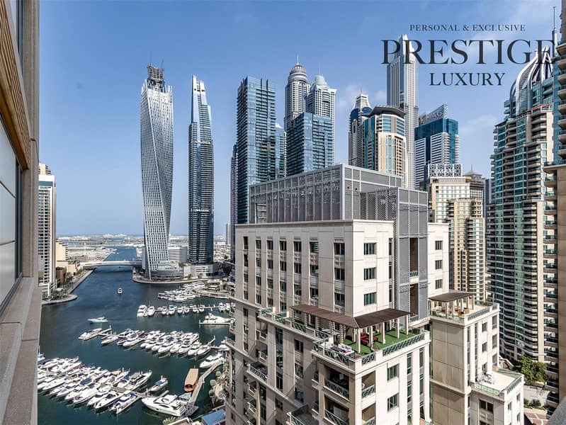 位于迪拜码头，迪拜滨海大厦（怡玛6号大厦），阿尔亚斯大厦 4 卧室的顶楼公寓 375000 AED - 8892466