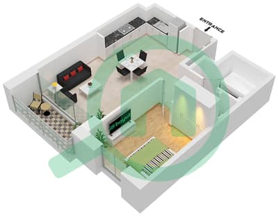 Creek Edge Tower 1 - 1 Bedroom Apartment Unit 5 / FLOOR 3-18,20-38 Floor plan