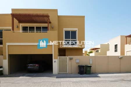 4 Bedroom Townhouse for Sale in Al Raha Gardens, Abu Dhabi - Single Row | Vacant 4BR | Facing The Garden