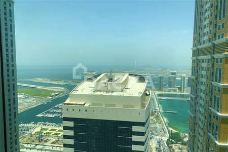 3 Bedroom Apartment for Sale in Dubai Marina, Dubai - Vacant | High Floor | Partial Palm & Sea Views