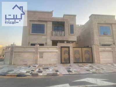 6 Bedroom Villa for Rent in Al Zahya, Ajman - For rent, the first inhabitant, a stone facade, a villa consisting of 6 rooms, central air conditioning