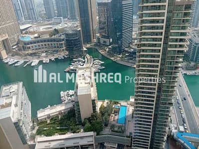 2 Bedroom Flat for Rent in Jumeirah Beach Residence (JBR), Dubai - Unique Layout | Marina views | Large Unit |High Floor