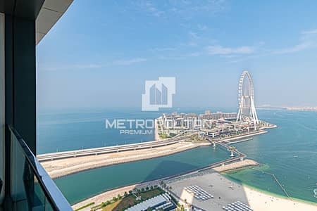3 Bedroom Apartment for Rent in Jumeirah Beach Residence (JBR), Dubai - Fully Furnished | High Floor | Panoramic Views