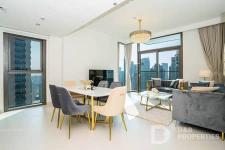 2 Bedroom Apartment for Rent in Downtown Dubai, Dubai - Fully Furnished | Sea View | Best Layout