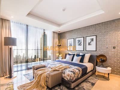 شقة 1 غرفة نوم للبيع في الخليج التجاري، دبي - The-Sterling-Master-Bedroom-with-view. jpg