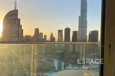 2 Bedroom Flat for Rent in Downtown Dubai, Dubai - Burj and Fountain View |  High Floor