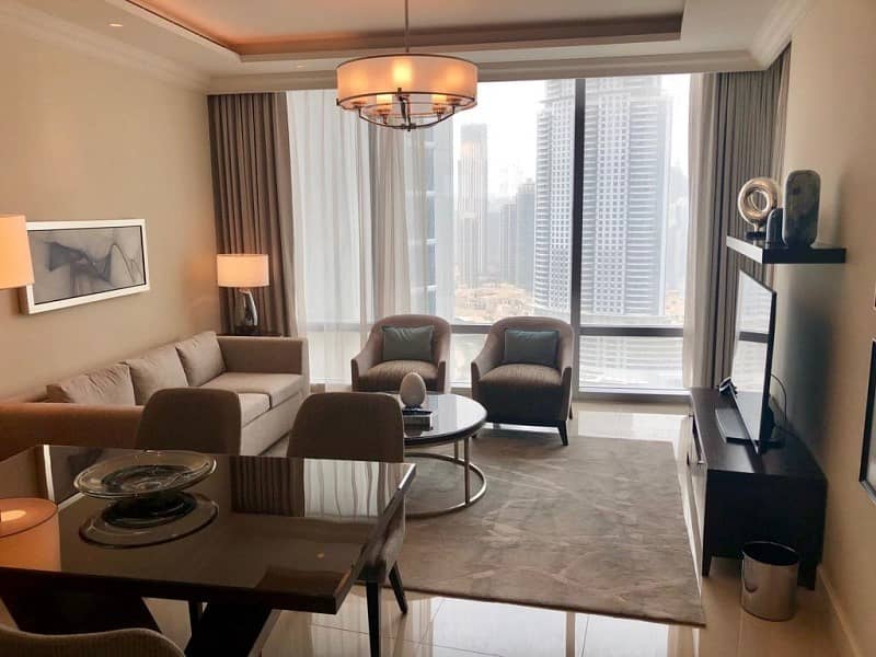 High Floor - Middle Unit  Serviced  Full Burj and Fountain Views