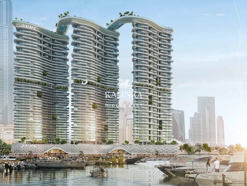 位于迪拜港，卡瓦利达马克海湾综合公寓，DAMAC 海湾大厦 A 座 1 卧室的公寓 3349000 AED - 8976461