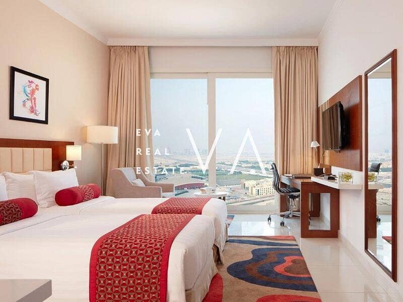 位于迪拜体育城，法克尔丁特雷潘套房酒店 2 卧室的酒店式公寓 114000 AED - 8843194