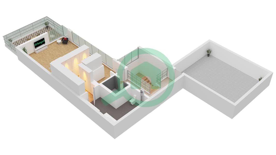 المخططات الطابقية لتصميم النموذج 2A فیلا 5 غرف نوم - جوري هيلز Second Floor interactive3D