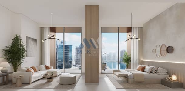 1 Спальня Апартаменты Продажа в Бизнес Бей, Дубай - One River Point - Penthouse bedroom. jpg