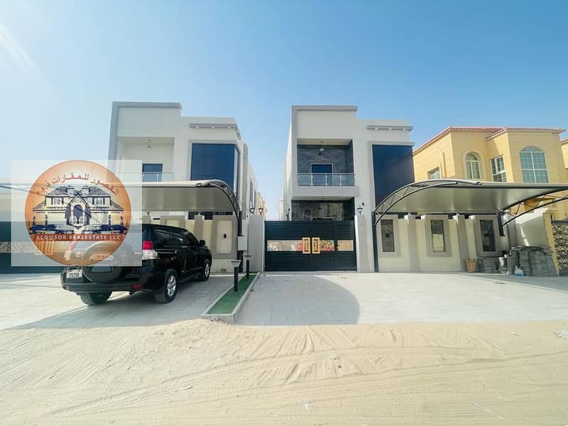For sale, without down payment, at a snapshot price, one of the most luxurious villas in Ajman, building and finishing, super deluxe, building space a