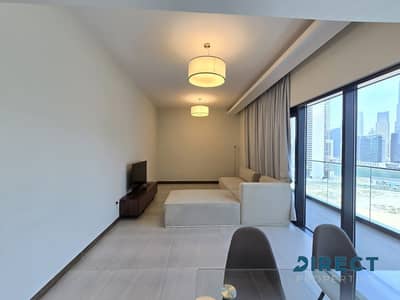 2 Bedroom Flat for Rent in Business Bay, Dubai - Fully Furnished| High floor | Burj Khalifa View