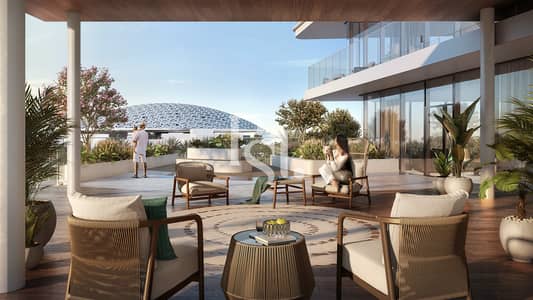 1 Bedroom Apartment for Sale in Saadiyat Island, Abu Dhabi - the-grove-louver-residence-saadiyat-island-abudhabi-balcony-view (6). jpg