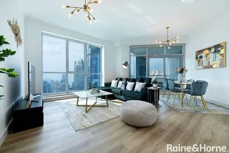 3 Bedroom Flat for Rent in Dubai Marina, Dubai - High Floor|Marina, Palm & Skyline View|Furnished