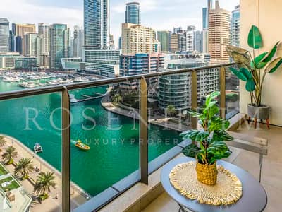 1 Bedroom Apartment for Rent in Dubai Marina, Dubai - Fully Furnished | Full Marina View | Ready To Move