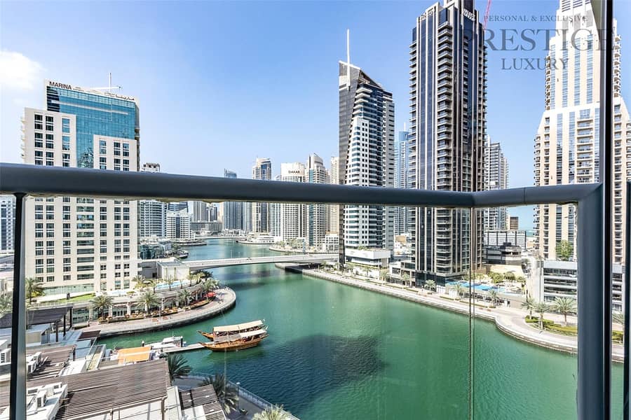 Fully Furnished | Full Marina View | 2BR + Maid