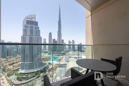 1 Bedroom Hotel Apartment for Rent in Downtown Dubai, Dubai - Full Burj Khalifa View | Bills Included | Vacant