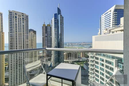 1 Bedroom Flat for Rent in Dubai Marina, Dubai - balcony. jpg