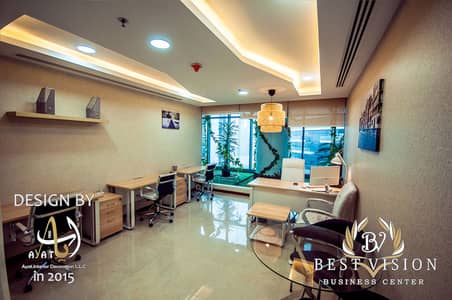 Office for Rent in Business Bay, Dubai - Price Starts from AED46,000 depends on the size and design of the office / Well-Furnished Offices | Canal Burj Khalifa View | Free Assistance
