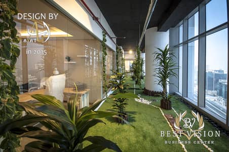 مکتب  للايجار في الخليج التجاري، دبي - Price Starts from AED46,000 depends on the size and design of the office / Well-Furnished Offices | Canal Burj Khalifa View | Free Assistance