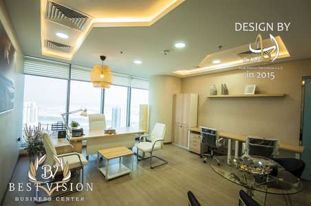 مکتب  للايجار في الخليج التجاري، دبي - Well-Furnished Offices | Canal Burj Khalifa View | Free Assistance.