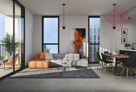 1 Bedroom Apartment for Rent in Aljada, Sharjah - The-Boulevard_Living-room. jpg