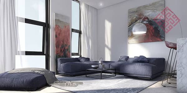 Studio for Rent in Aljada, Sharjah - Plot J_Living Room. jpg