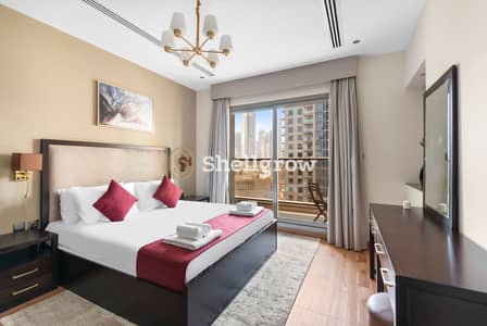شقة 1 غرفة نوم للايجار في وسط مدينة دبي، دبي - Bed area