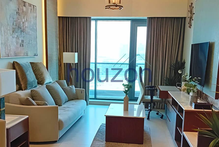 Luxurious 1BR | Canal View | Balcony | Furnished