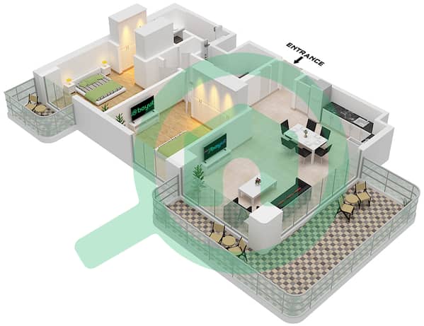Type K
Unit 16 Floor 1