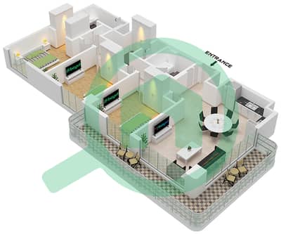Bayline - 3 Bedroom Apartment Type/unit C / UNIT 3 FLOOR 1 Floor plan