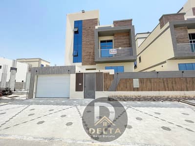 Without down payment, own a villa 3 floors for sale in the most prestigious places in Ajman first inhabitant freehold,, including fees
