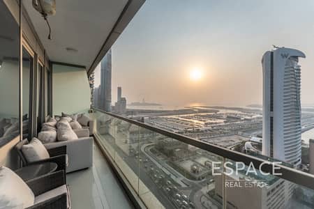 3 Bedroom Apartment for Sale in Dubai Marina, Dubai - Furnished | Full Sea and Palm Views | VOT